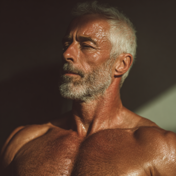 Grup de persoane mature în timpul unei sesiuni de fitness PowerTrajectory